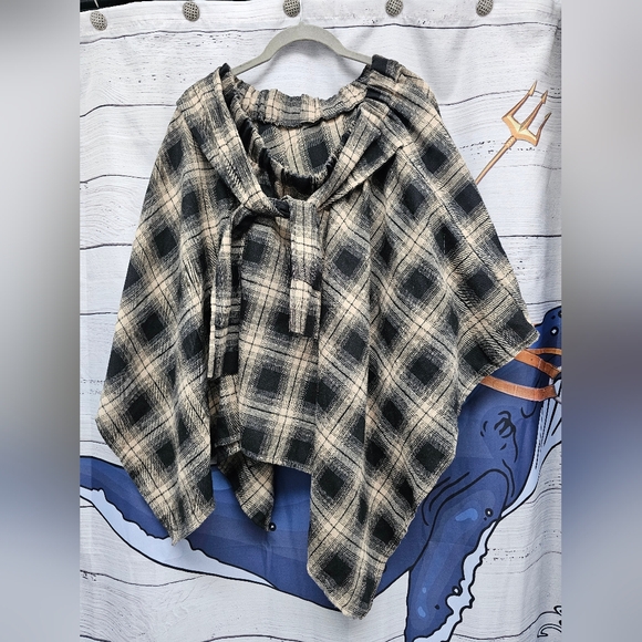 Tied plaid flannel flowy skirt, size XL - Picture 2 of 3